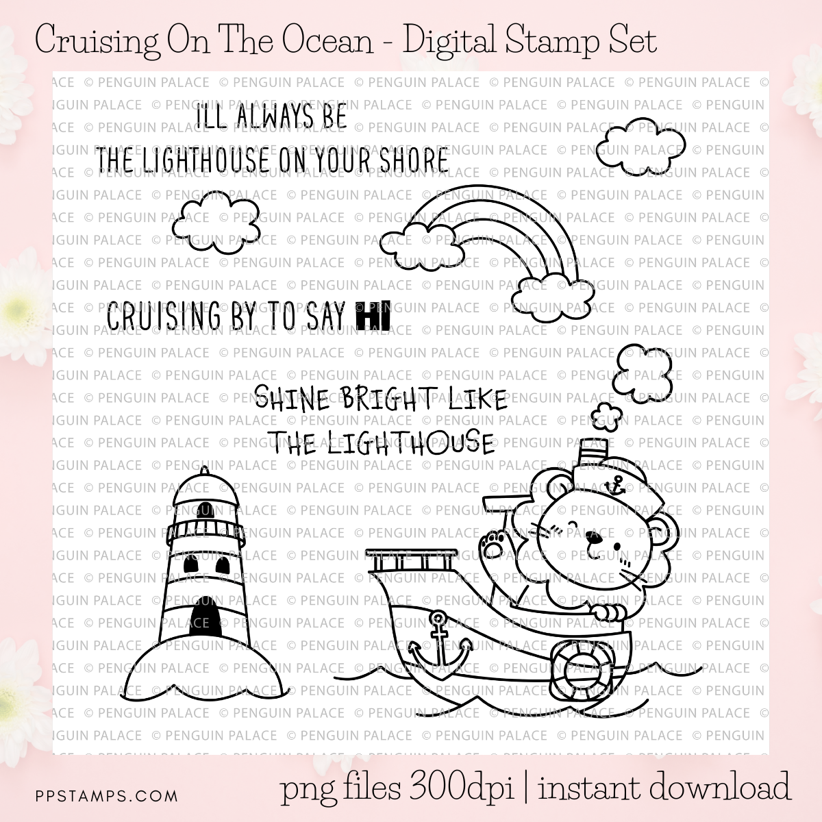 Cruising On The Ocean - Digital Stamp