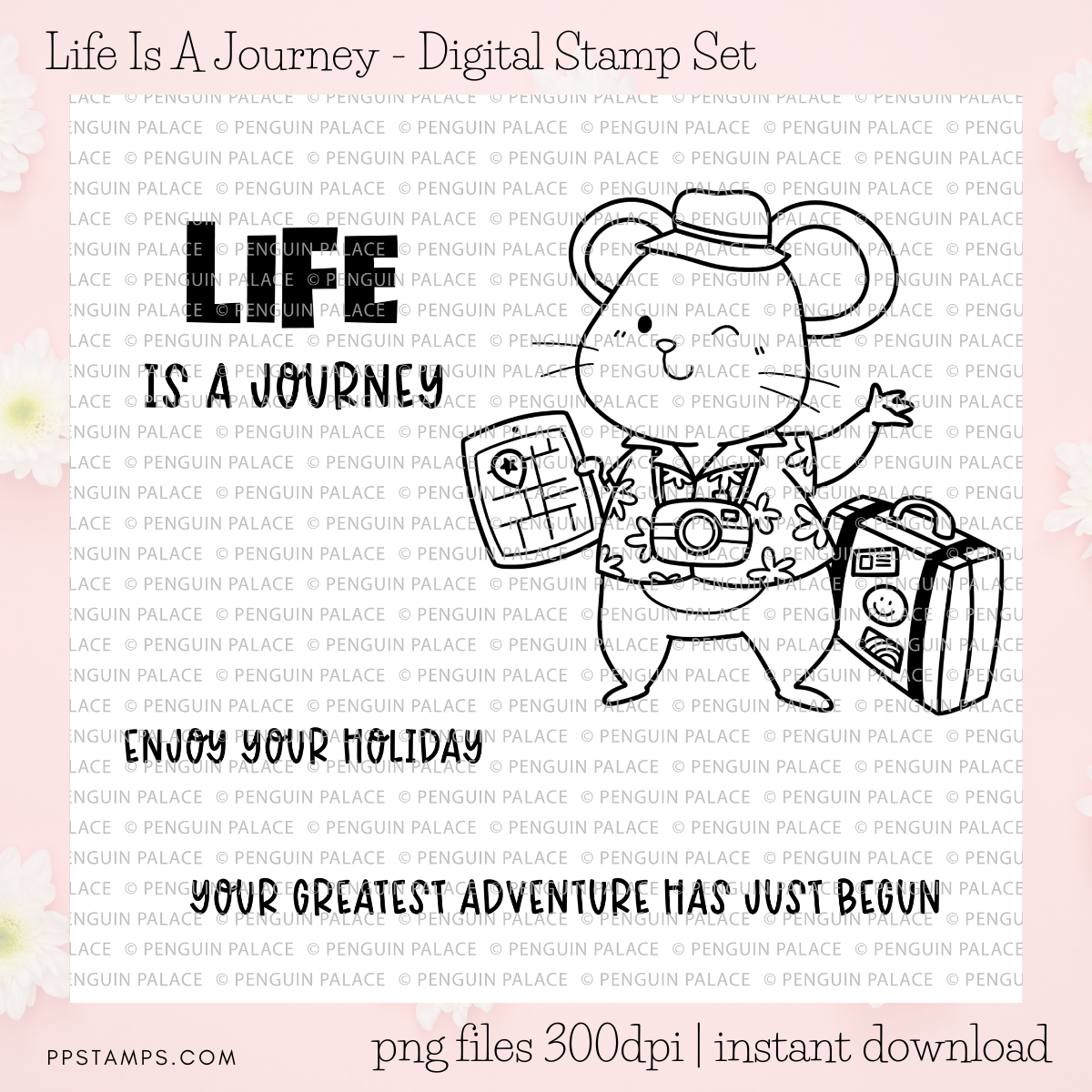 Life Is A Journey - Digital Stamp