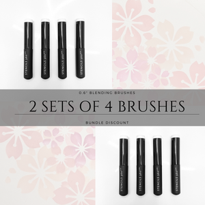 0.6" Blending Brush Bundle (2 Sets of 4 Brushes)