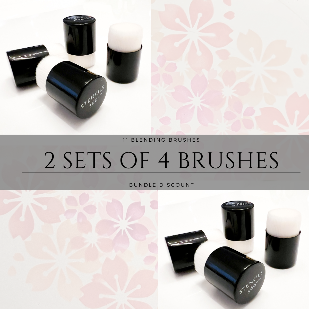 1" Blending Brush Bundle (2 Sets of 4 Brushes)