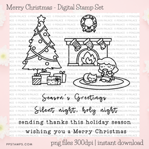 Merry Christmas - Digital Stamp