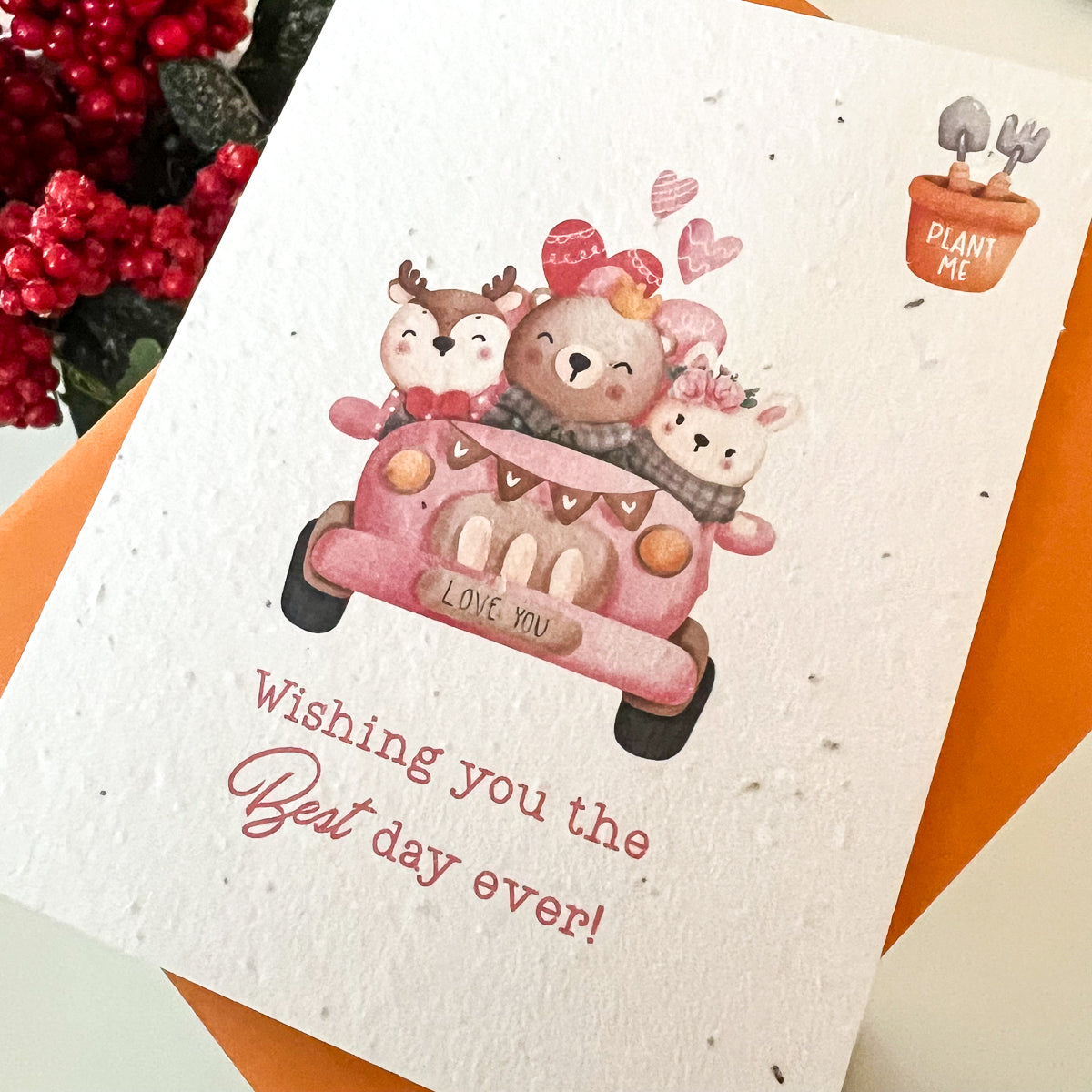 Plantable Seed Card - Wishing You The Best Day Ever
