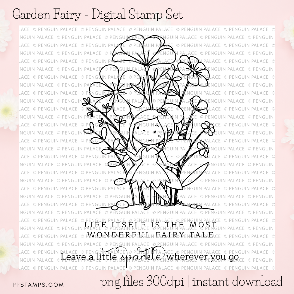 Garden Fairy - Digital Stamp