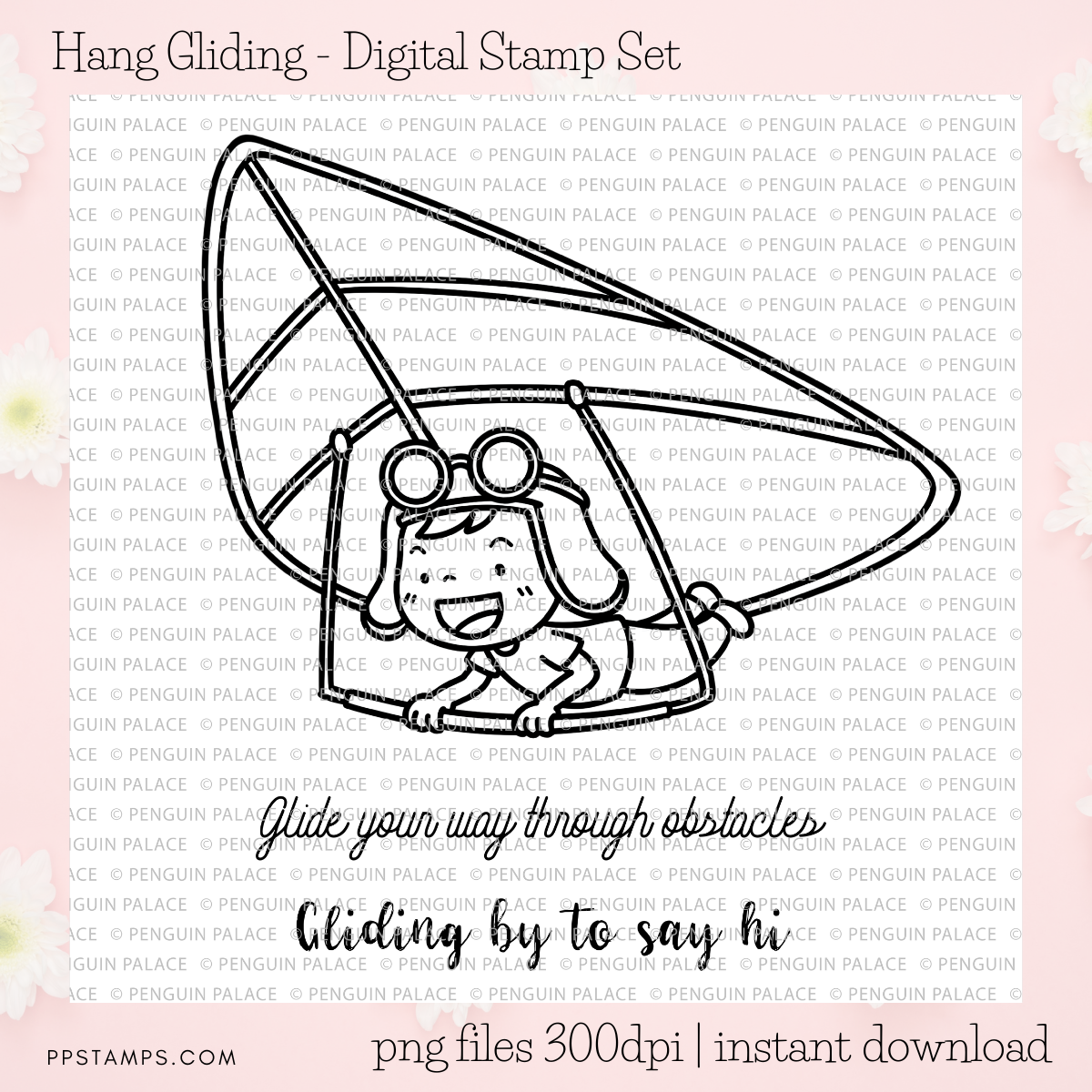Hang Gliding - Digital Stamp