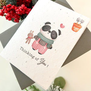 Plantable Seed Card - Panda - Thinking of You