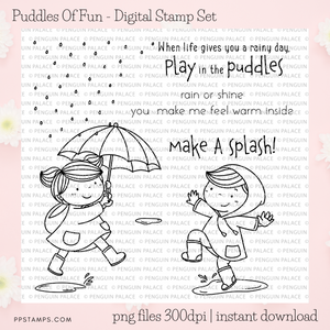 Puddles Of Fun - Digital Stamp