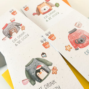 Plantable Seed Card - Cozy Sweaters Cards Bundle