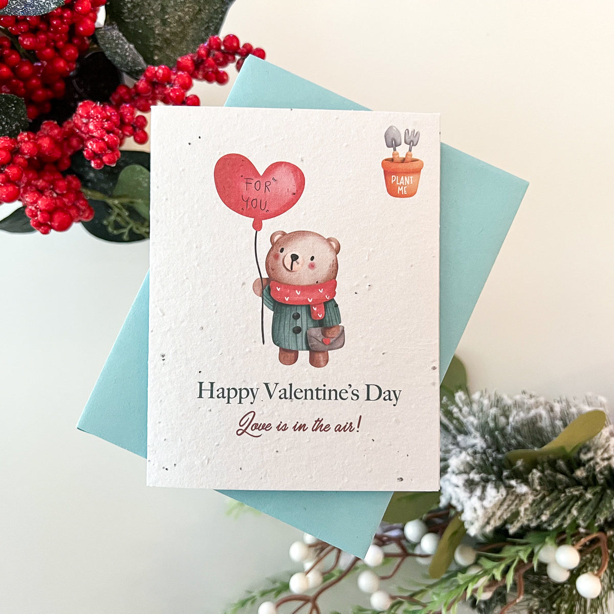 Plantable Seed Card - Happy Valentine's Day - Love Is In The Air