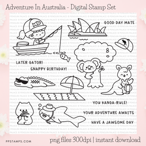 Adventure In Australia - Digital Stamp