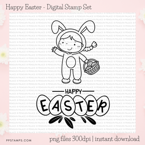 Happy Easter - Digital Stamp