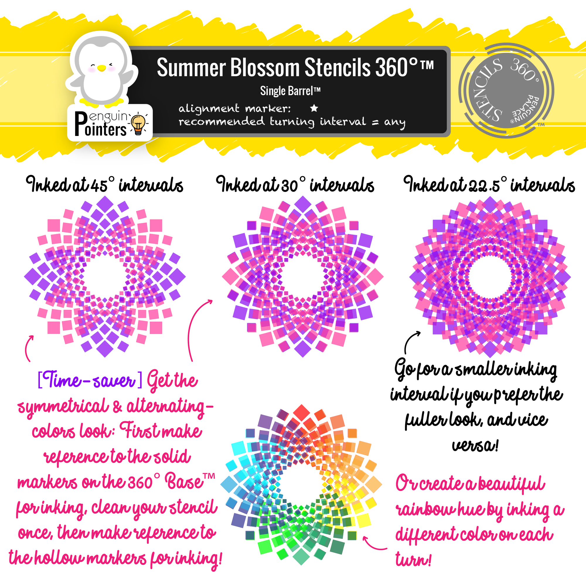 Summer Blossom Stencils 360°™