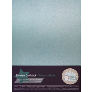 Shimmery Ocean - Heavyweight Premium Cardstock (Double Sided)