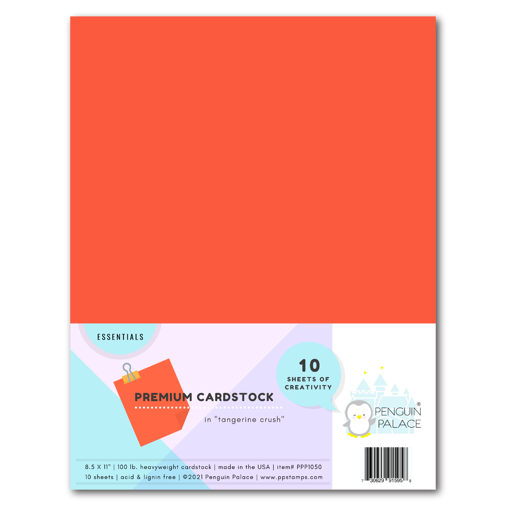 Tangerine Crush - Heavyweight Premium Cardstock